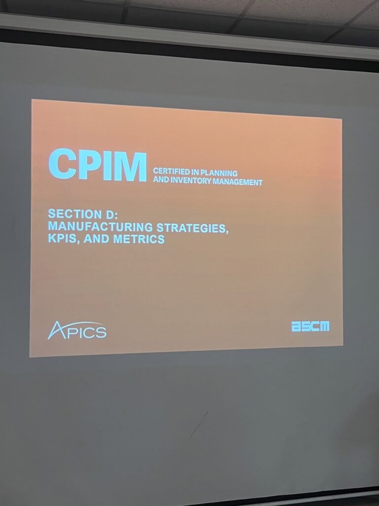 CPIM Section D Presentation Slide